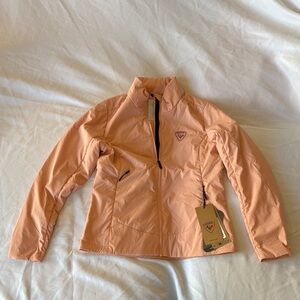 Rossignol Pink Ski Jacket with Stand-Up Collar and Full-Length Zipper